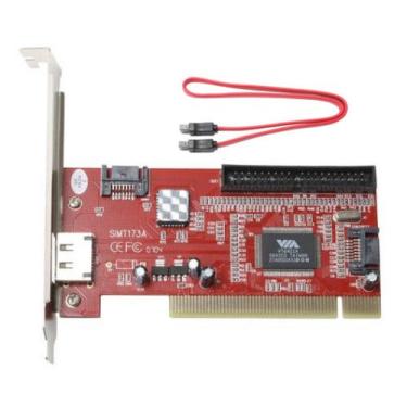Imagem de SABRENT SA-IDE88 Placa controladora Serial ATA e IDE/PATA 133 portas RAID PCI