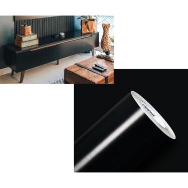 Imagem de Adesivo vinil moveis Geral envelopamento 9Mx50cm Preto Brilho - Marca 