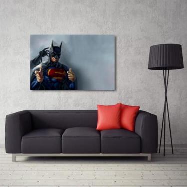 Imagem de Quadro decorativo Batman Humor com Tela de Tecido - Wall Frame