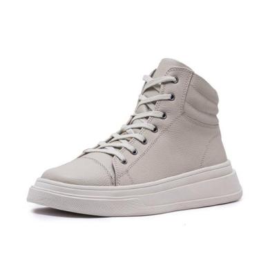 Imagem de Tênis Casual Cano Alto Garry Avalon em Couro Off White, 38