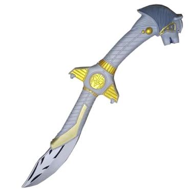 Imagem de Mingshao Espada De Espuma Pu De Fantasia Para Cosplay Mighty The Saba White Power Sword Rangers Presente Colecionável Para Halloween E Natal