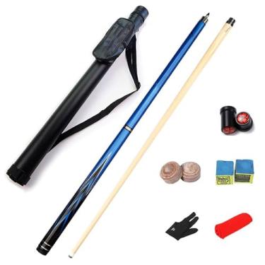 Imagem de Bastão de sinuca de bilhar feito à mão, 147 cm, bastão de taco de bilhar de bordo canadense, taco de sinuca profissional para esportes de mesa de sinuca, 18 ~ 595 g (C taco de sinuca + acessórios +