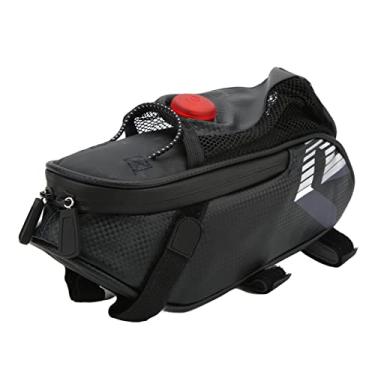 Imagem de Bolsa para Bicicleta, Bolso para Lanterna Traseira LED Bolsa de Selim para Bicicleta Em Tecido de Fibra de Carbono à Prova D'água Adequada para Bicicletas de Montanha, Dobráveis