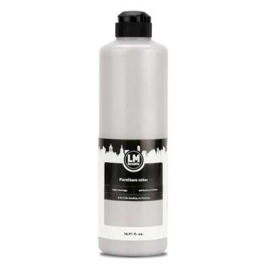 Imagem de LM-Kreativ Tinta para móveis 500 ml - cinza claro - tinta de alta cobertura para armários e móveis | Tinta de madeira durável para uso interno e externo | Não é necessário lixar | Ecológica e com