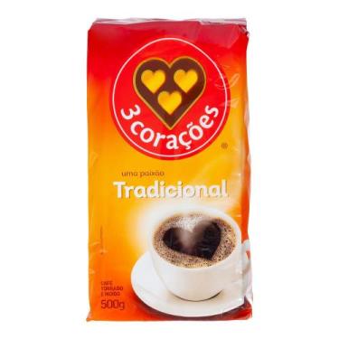 Imagem de Café Moído Tradicional à Vácuo 3Corações - 500g