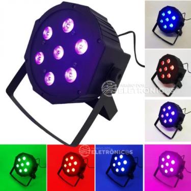 Imagem de Canhão Jogo De Luz 7 Leds Rgb 80w Strobo Iluminação Palco Clube DJ Bal