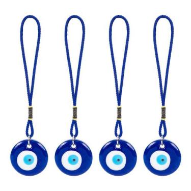 Imagem de Enfeite para pendurar carro WEBEEDY Evil Eye Crystal Beads Blue