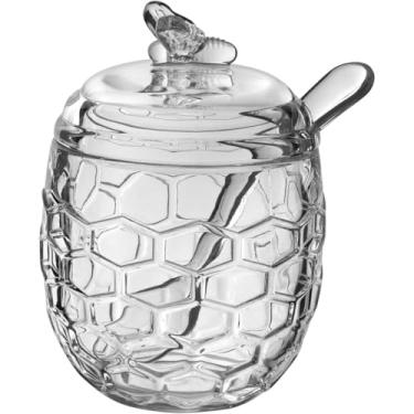 Imagem de MELEIRA COM TAMPA HOME&CO C/COLHER EM ACRÍCLICO VIDRO MEL 12x8x8cm TRANSPARENTE