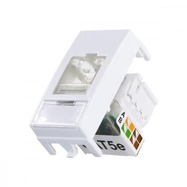 Imagem de Modulo Margirius Sleek 1 Tomada Rede Rj45 Branco 16045, Branco
