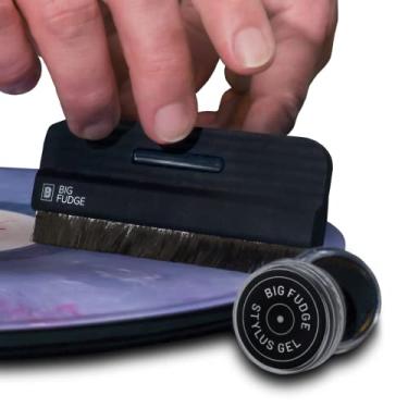 Imagem de Big Fudge Kit de limpeza de discos de vinil – Escova de disco de vinil sem arranhões e limpador de LP em gel Stylus – Escova de limpeza de álbum antiestática para toca-discos e agulhas