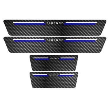 Imagem de Kit Soleira Protetora Porta Premium Blue Carbono8   Fluence - Jhow Ade
