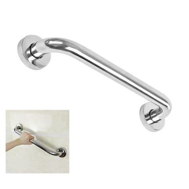 Imagem de Alça De Apoio Inox Barra 30cm Segurança Idoso Gestante Banheiro Box Parede Suporte Acessibilidade