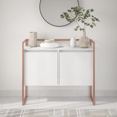 Imagem de Aparador Buffet Para Sala Portugal Branco Cobre