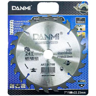 Imagem de Lamina Disco De Corte Prata Circular Madeira 24 Dentes 180mm