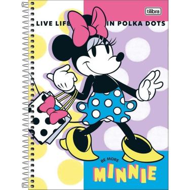 Imagem de Caderno Espiral Universitário 1 Matéria Minnie Fit 80 Folhas Tilibra Estampa 2