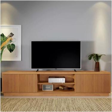 Imagem de Rack Tv Até 75 Valencia 2 Portas Ripadas 2,20 Largura Mavaular