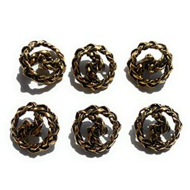 Imagem de Botões de ouro envelhecido ~ Botões de estilo corda ~ Botões Blazer de casacos, 6- 3/4" Gold Knot Button, 10