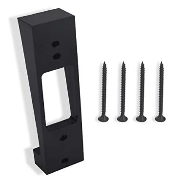 Imagem de Cunha de ajuste de ângulo de montagem de revestimento de vinil para campainha Eufy modelo T8200 com e sem fio, para suporte de lateral de campainha Eufy (vinil padrão de 10 cm, preto)