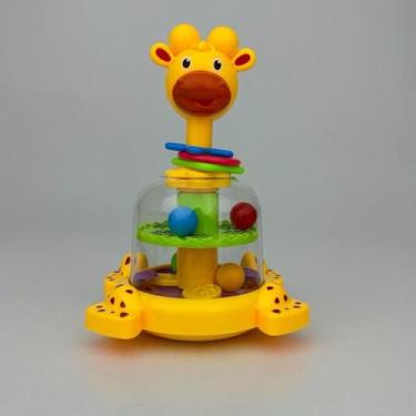Imagem de Gira Girafa Brinquedo de Bebê Giratório Bolinhas Coloridas - Dony Toys