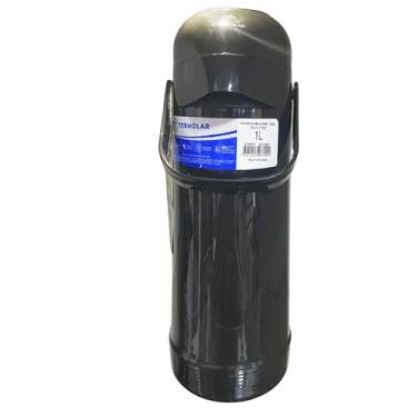 Imagem de Garrafa térmica termolar magic pump preta 1l