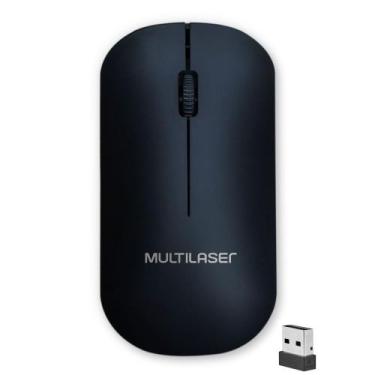 Imagem de Mouse Sem Fio Ergonomico 2.4 Ghz 1200 Dpi Preto Usb Economiza Pilha Po