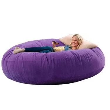 Imagem de Puff Cama Gigante Redondo Suede 100x20 Com Enchimento Sala - CHARM SHO