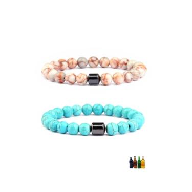 Imagem de Asiamist 2 pulseiras antiálcool para homens e mulheres para parar de beber álcool pulseiras parar de querer álcool aliviam a ansiedade e o estresse, Medium, Pedra, Sem Pedra Preciosa