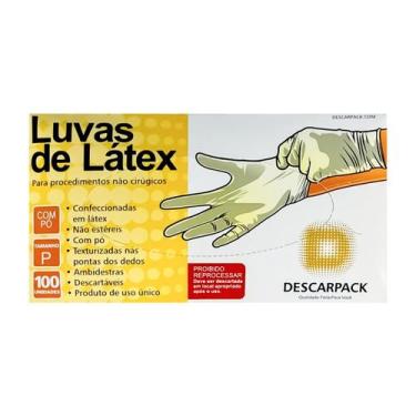 Imagem de Luva látex proc. não cirúrgico c pó descarpack 100un tam m, M