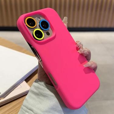 Imagem de YOGISU Capa protetora antiderrapante e ultraleve para iPhone 15, ultrafina, macia, de silicone, com pacote parcial (cor de fruta-pitaia)