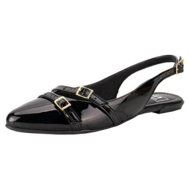 Imagem de Sapato feminino mule moleca 5444332, Verniz, Preto, 36