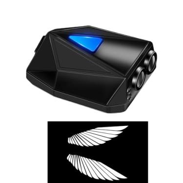 Imagem de Rrlihjgu Projector De Luz Para Porta De Carro - Luzes de Porta Dinâmicas com Logotipo | Iluminação Ambiente Sombra Asas De Anjo Sem Furos Para Homem Mulher Camião Reboque Interior Estrada Moto