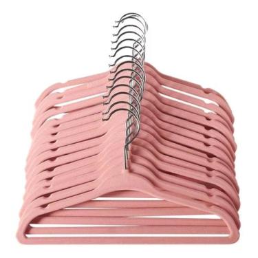 Imagem de Kit 03 Cabide de Bebê Infantil Ultra Fino Slim Aveludado Antiderrapant