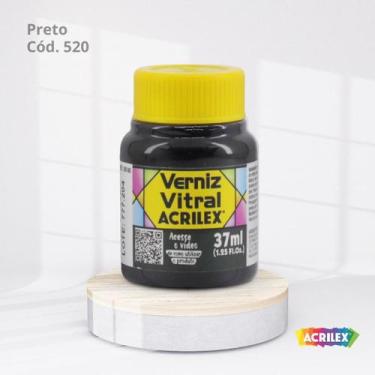Imagem de Verniz vitral 37ml preto 520 - ACRILEX