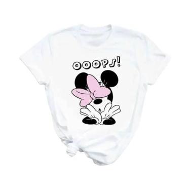 Imagem de Camiseta Kawaii De Mickey, Minnie E Pato Donald Da Disney, Estilo Hara