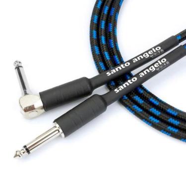 Imagem de Cabo De Guitarra Angel Tx 0,30mm P10/p10 90º 10ft 3,05m - SANTO ANGELO