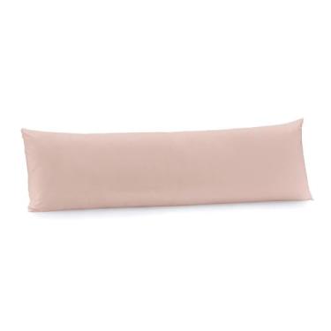 Imagem de Fronha Body Pillow Algodão Lux 200F Básica - Rosa Lille - 40cm x 1,30m