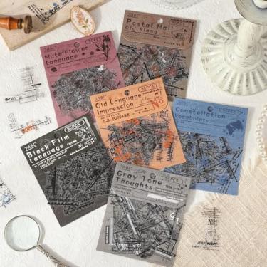 Imagem de Kit de adesivos de scrapbook com palavras de 180 peças, com palavras PET transparentes, à prova d'água, conjunto de adesivos para lixo, diário, garrafas de água, telefone, laptop, decalques para