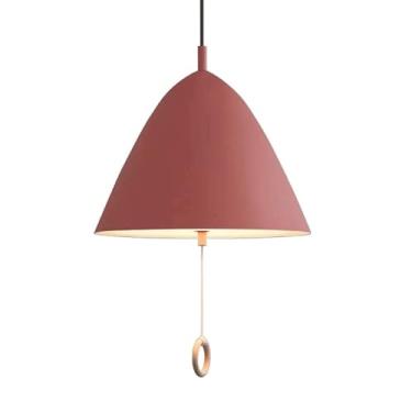 Imagem de CHENKUI Lustres Macaron em forma de guarda-chuva abajur 2 - luz, metal industrial pendente cordão ajustável cores modernas decoração luminárias de teto para ilha de cozinha, quarto, sala de jantar
