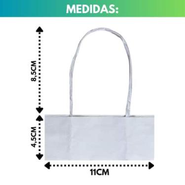 Imagem de Kit 100 Unidades Alça Papel Branco / Kraft Torcido Sacola 19 - Distrib
