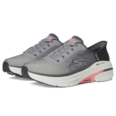 Imagem de Skechers Tênis feminino Max Cushion Arch Fit 2.0 Adelphi Hands Free Slip-ins, Cinza/Coral, 39