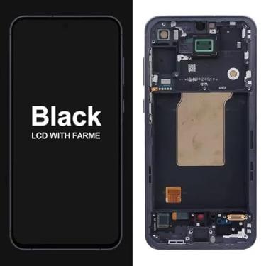 Imagem de AMOLED de 6,6 polegadas para Samsung A55 LCD SM-A556V, SM-A556U, SM-A556B, SM-A556U1 Display Touch Screen Digitalizador Assembly (Preto com Moldura)