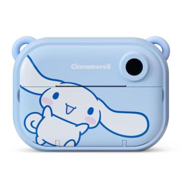 Imagem de Câmera digital e filmadora infantil Cinnamoroll com estampa instantânea com câmera selfie da Kidamento, Scavenger Hunt Momento, cartão de memória de 32 GB – Modelo P Cinnamoroll