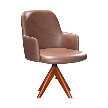 Imagem de Cadeira De Jantar Com Base Giratória Multimóveis Cr50094 Caramelo Caramelo