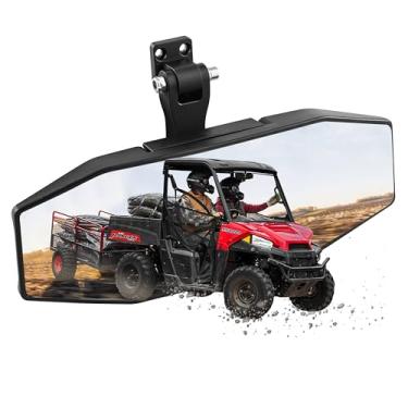 Imagem de ZIDIYORUO Espelho retrovisor UTV compatível com Polaris Ranger 1000 XP 900 500 570 / Acessórios de tripulação, espelho retrovisor interno convexo ajustável para guia de montagem suspensa de fábrica