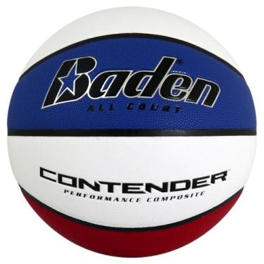 Imagem de Baden Competidor de basquete | Intermediário 71 cm para jogos internos e externos, design durável de canal amplo | Royal/Branco/Vermelho