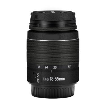 Imagem de EFS 18-55 3.5-5.6 Adesivo de lente de câmera para Canon EF-S 18-55 mm F3.5-5.6 III Película protetora de vinil decalque skin (preto fosco)