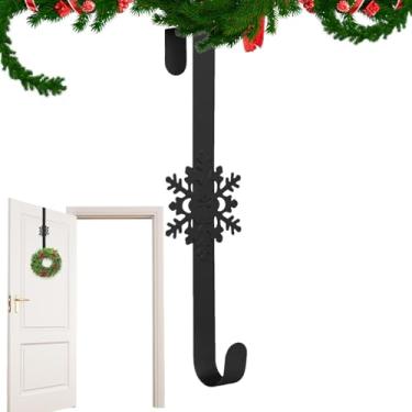 Imagem de Cabide de porta de Natal, Cabide de porta de guirlanda - Ganchos de guirlanda de metal para porta frontal - Gancho de porta multiuso, gancho de guirlanda de porta para casacos de guirlanda, cachecóis,