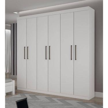 Imagem de Guarda Roupa Solteiro 6 Portas 3 Gavetas Ubatuba-neve Star Móveis