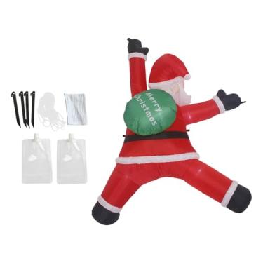 Imagem de IEUDNS Enfeite inflável de Natal com Papai Noel e luzes de LED embutidas para jardim.