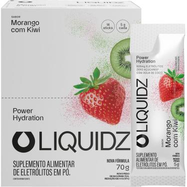 Imagem de LIQUIDZ® - Eletrólitos Zero Açúcares - Sabor Morango com Kiwi  - Kit 1 Caixa - 14 sachês-Unissex